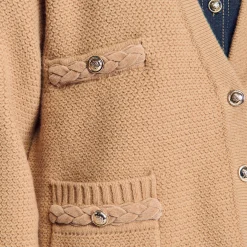 Pulls & Cardigans*SANDRO Cardigan Long En Laine Camel