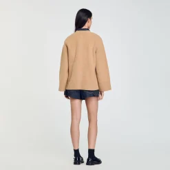 Pulls & Cardigans*SANDRO Cardigan Long En Laine Camel