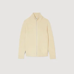 Pulls & Gilets*SANDRO Cardigan Zippé En Maille Ficelle