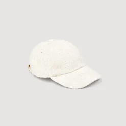 Casquettes & Bobs*SANDRO Casquette En Toile à Lettres Brodées Ecru