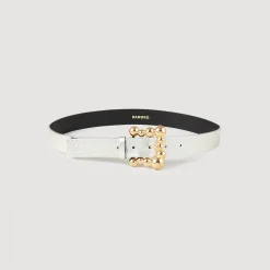 Ceintures*SANDRO Ceinture En Cuir Argent