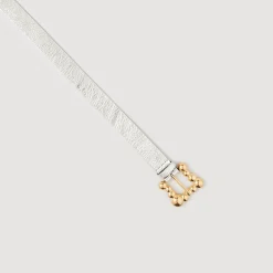 Ceintures*SANDRO Ceinture En Cuir Argent