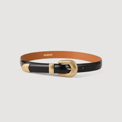 Ceintures*SANDRO Ceinture En Cuir Noir