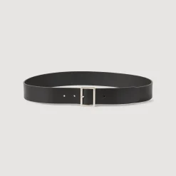 Ceintures*SANDRO Ceinture En Cuir Noir