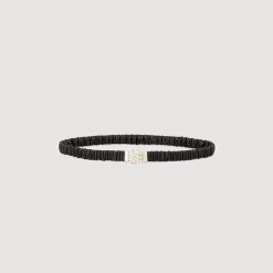 Ceintures*SANDRO Ceinture En Cuir élastique Noir