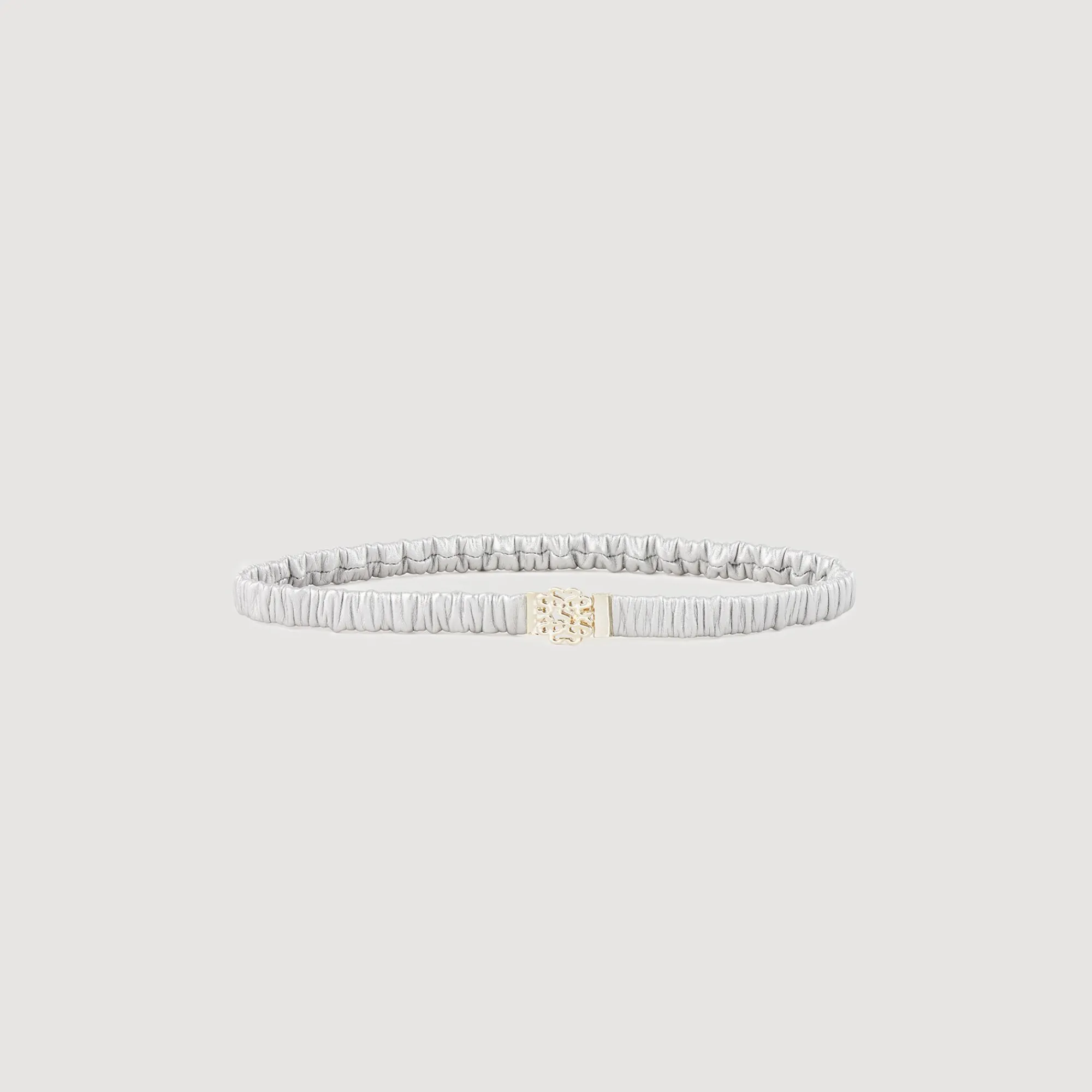Ceintures*SANDRO Ceinture En Cuir élastique Argent