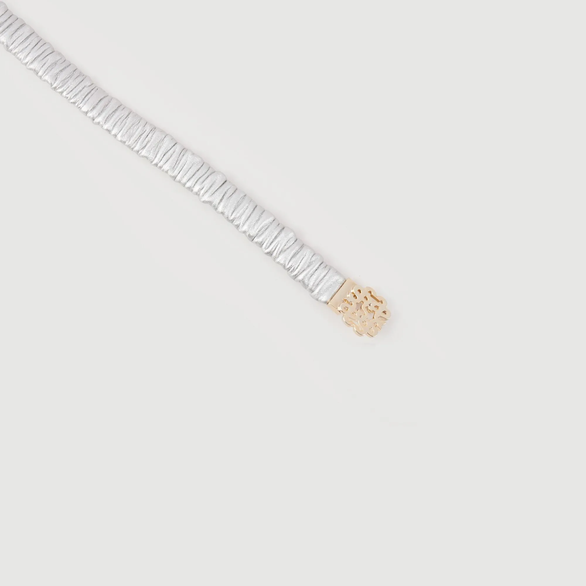 Ceintures*SANDRO Ceinture En Cuir élastique Argent