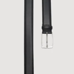 Ceintures*SANDRO Ceinture En Cuir Lisse Noir
