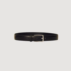 Ceintures*SANDRO Ceinture En Cuir Lisse Noir