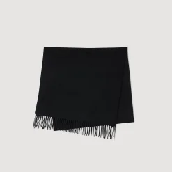 Foulards & Écharpes*SANDRO Écharpe En Laine Et Cachemire Noir