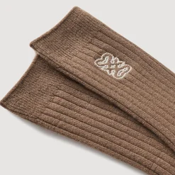 Chaussettes*SANDRO Chaussettes Brodées Marron