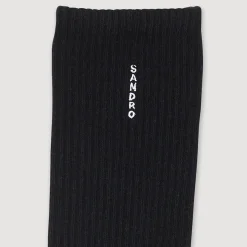 Chaussettes*SANDRO Chaussettes En Coton Noir