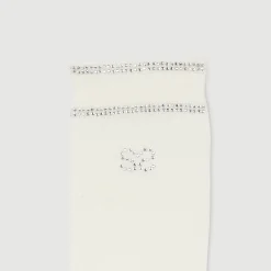 Chaussettes*SANDRO Chaussettes Strassées blanc