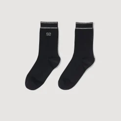 Chaussettes*SANDRO Chaussettes Strassées Noir