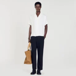 Chemises*SANDRO Chemise à Col Requin blanc
