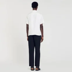 Chemises*SANDRO Chemise à Col Requin blanc