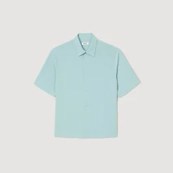 Chemises*SANDRO Chemise à Manches Courtes Bleu Clair