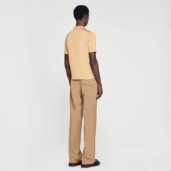 Pulls & Gilets|Chemises*SANDRO Chemise à Manches Courtes Champagne