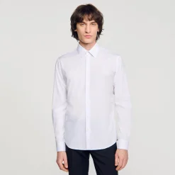 Chemises*SANDRO Chemise à Manches Longues blanc
