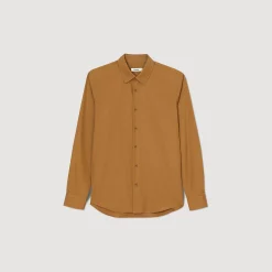 Chemises*SANDRO Chemise à Manches Longues Camel