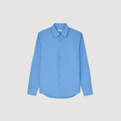 Chemises*SANDRO Chemise à Manches Longues Bleu Office