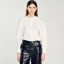 Tops & Chemises*SANDRO Chemise à Manches Volumineuses blanc