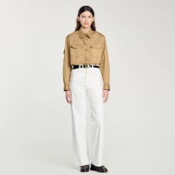 Tops & Chemises*SANDRO Chemise à Poches Camel