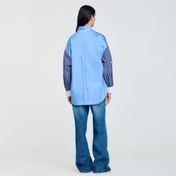 Tops & Chemises*SANDRO Chemise à Rayures Marine / Blanc