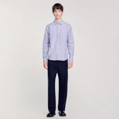 Chemises*SANDRO Chemise à Rayures Bleu