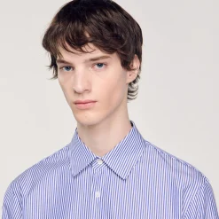 Chemises*SANDRO Chemise à Rayures Bleu