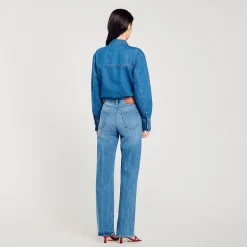 Tops & Chemises*SANDRO Chemise Body En Jean Bleu jean