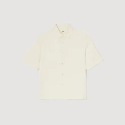 Chemises*SANDRO Chemise Boutonnée Ecru
