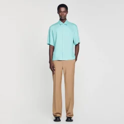 Chemises*SANDRO Chemise Boutonnée Vert D'Eau