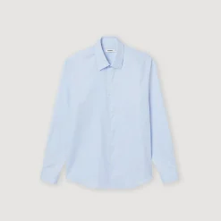Chemises*SANDRO Chemise Coupe Classique En Coton Bleu Ciel