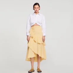 Tops & Chemises*SANDRO Chemise Courte Torsadée blanc