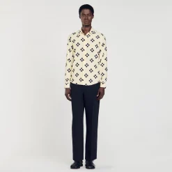 Chemises*SANDRO Chemise Cross Flower Ecru