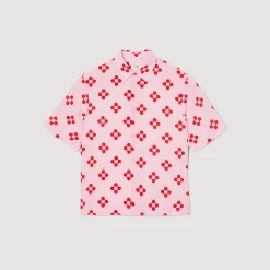 Chemises*SANDRO Chemise Cross Flower Manches Courtes Rose