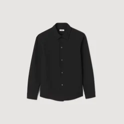 Chemises*SANDRO Chemise En Jersey à Manches Longues Noir