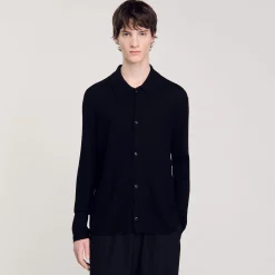 Pulls & Gilets|Chemises*SANDRO Chemise En Maille Noir