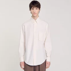 Chemises*SANDRO Chemise En Oxford Flannel blanc