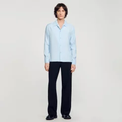 Chemises*SANDRO Chemise Fluide Bleu Clair