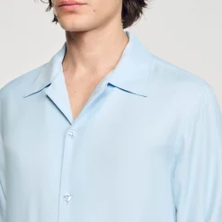 Chemises*SANDRO Chemise Fluide Bleu Clair