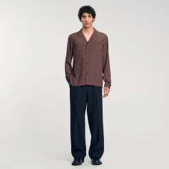 Chemises*SANDRO Chemise Fluide Marron