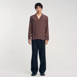 Chemises*SANDRO Chemise Fluide Marron