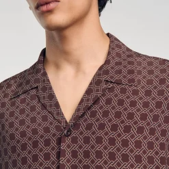 Chemises*SANDRO Chemise Fluide Marron