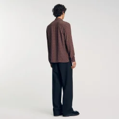 Chemises*SANDRO Chemise Fluide Marron