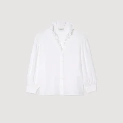 Tops & Chemises*SANDRO Chemise Fluide En Soie blanc