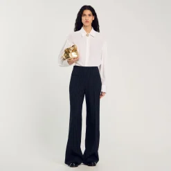 Tops & Chemises*SANDRO Chemise Fluide En Soie blanc