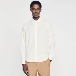 Chemises*SANDRO Chemise Fluide Plissée Ecru