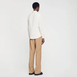 Chemises*SANDRO Chemise Fluide Plissée Ecru
